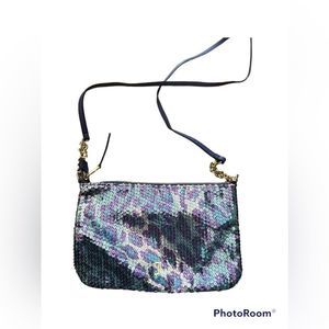 Juicy couture leopard sequin cross body bag